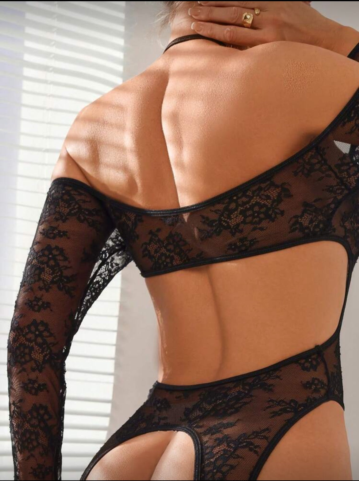 Black Lace Seductive Bodysuit