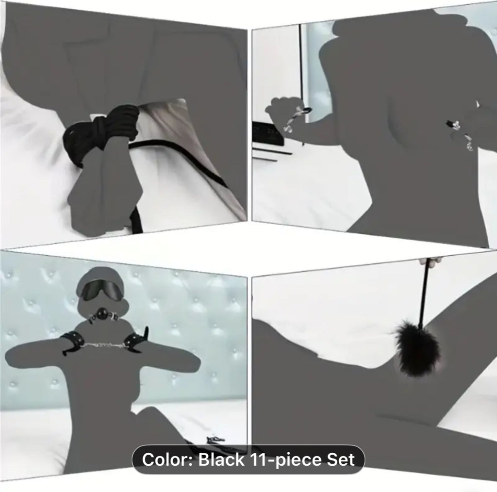 11 Piece Beginner BDSM Bondage Kit