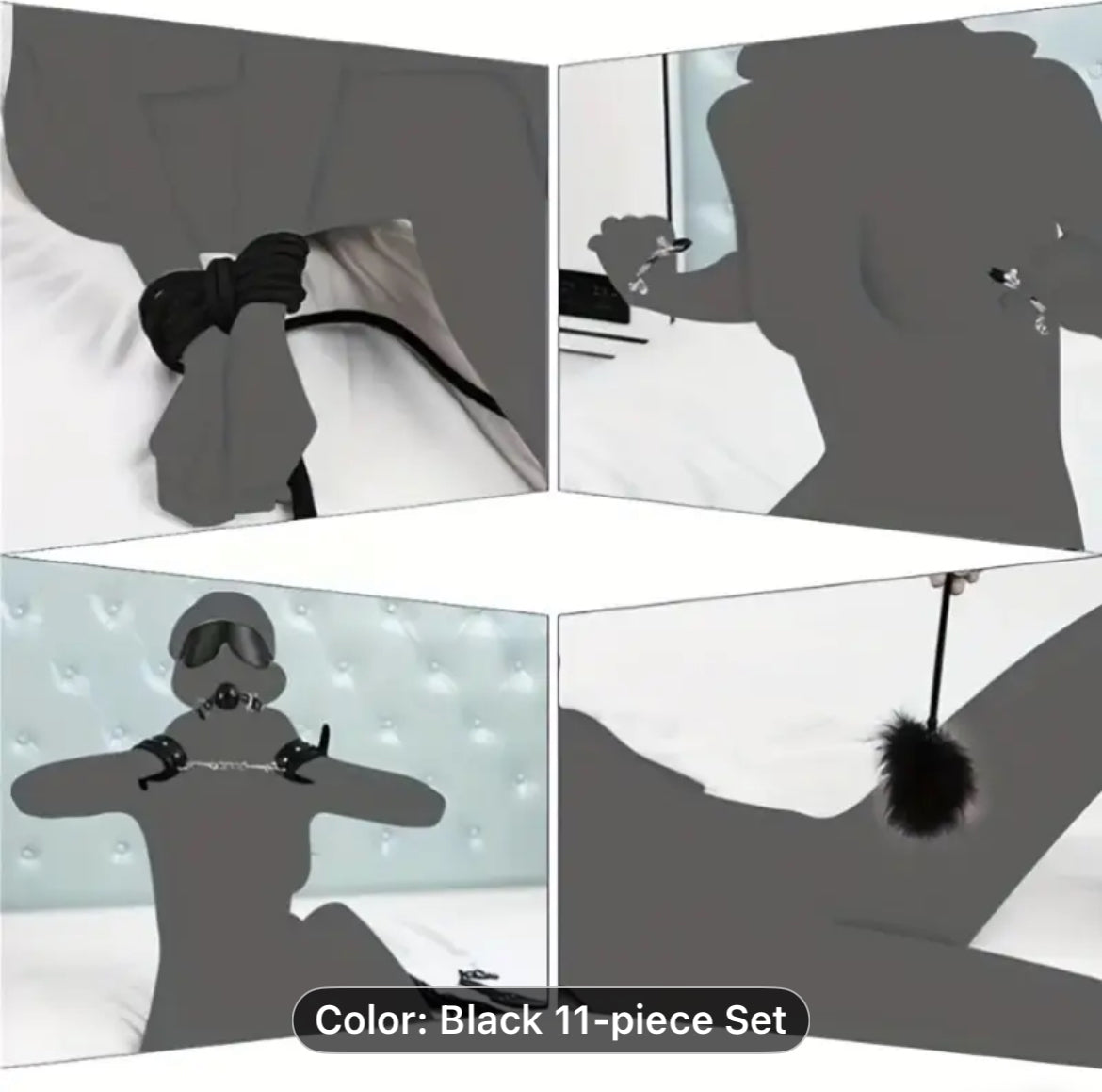 11 Piece Beginner BDSM Bondage Kit