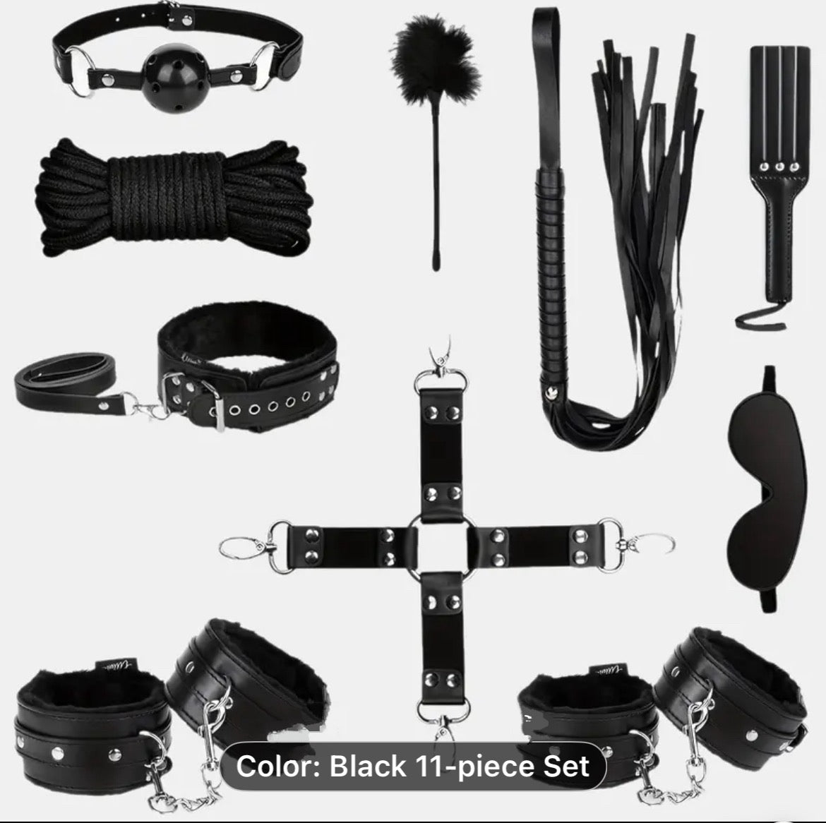 11 Piece Beginner BDSM Bondage Kit