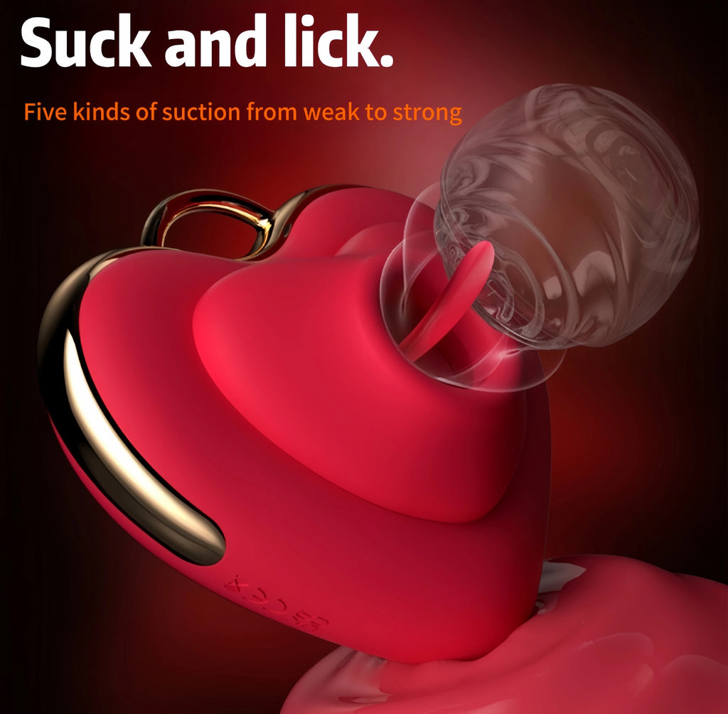 Heart Shaped Pendant Clit Stimulator