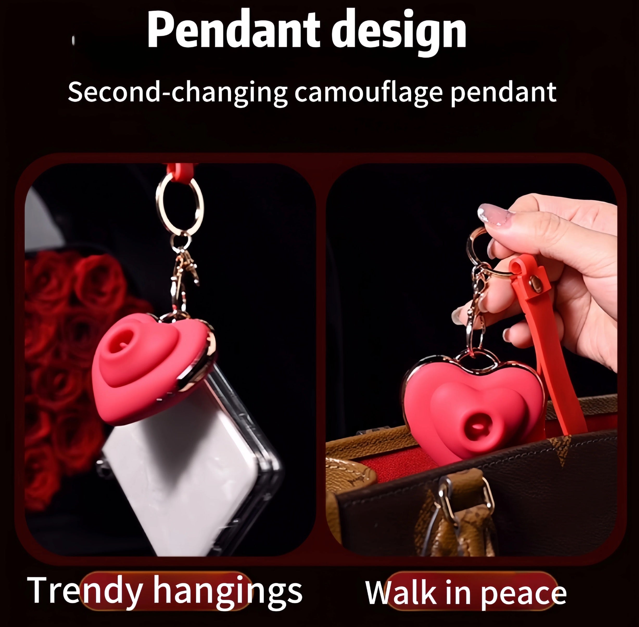 Heart Shaped Pendant Clit Stimulator