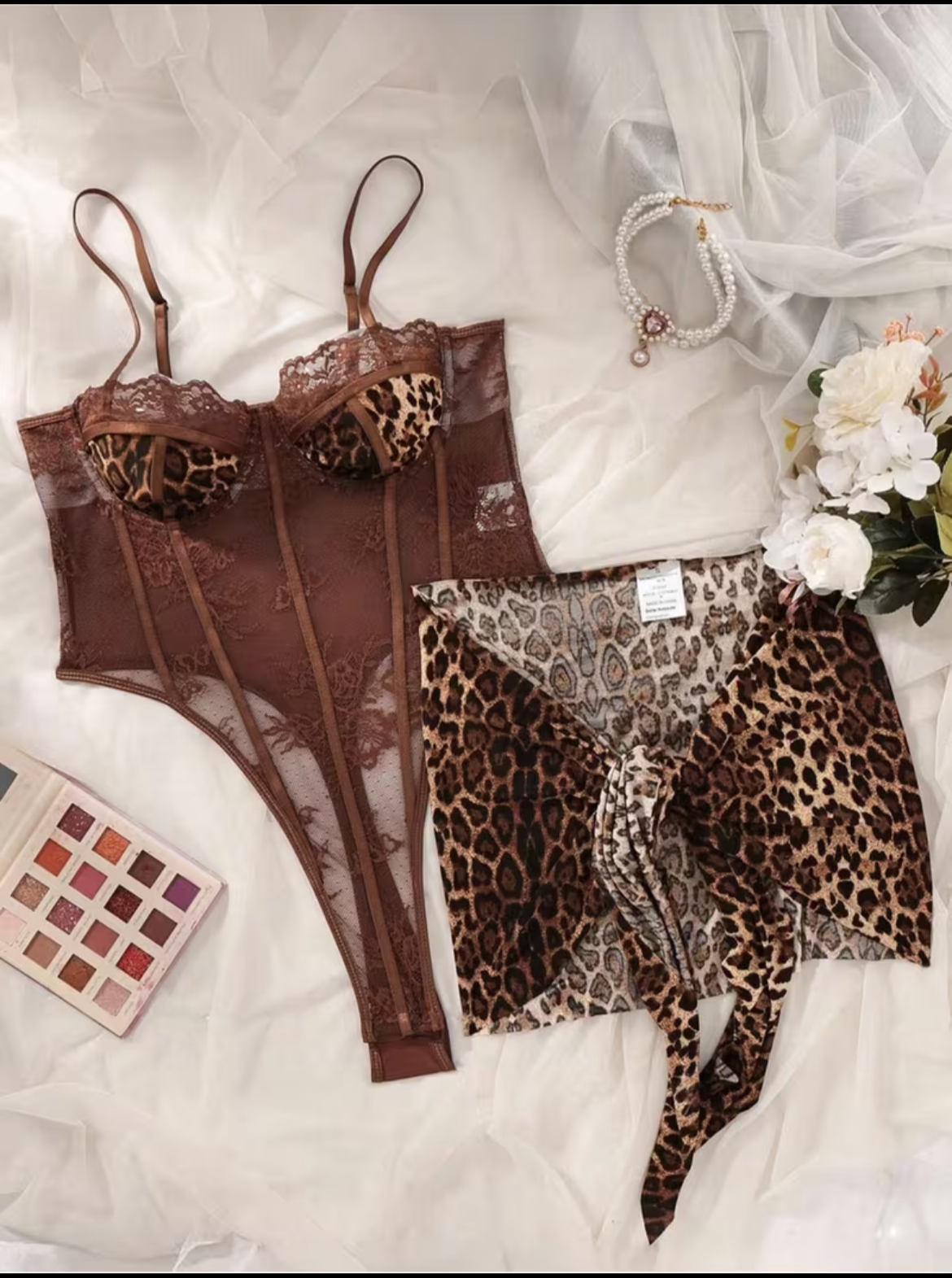 Leopard Lace Lingerie Set