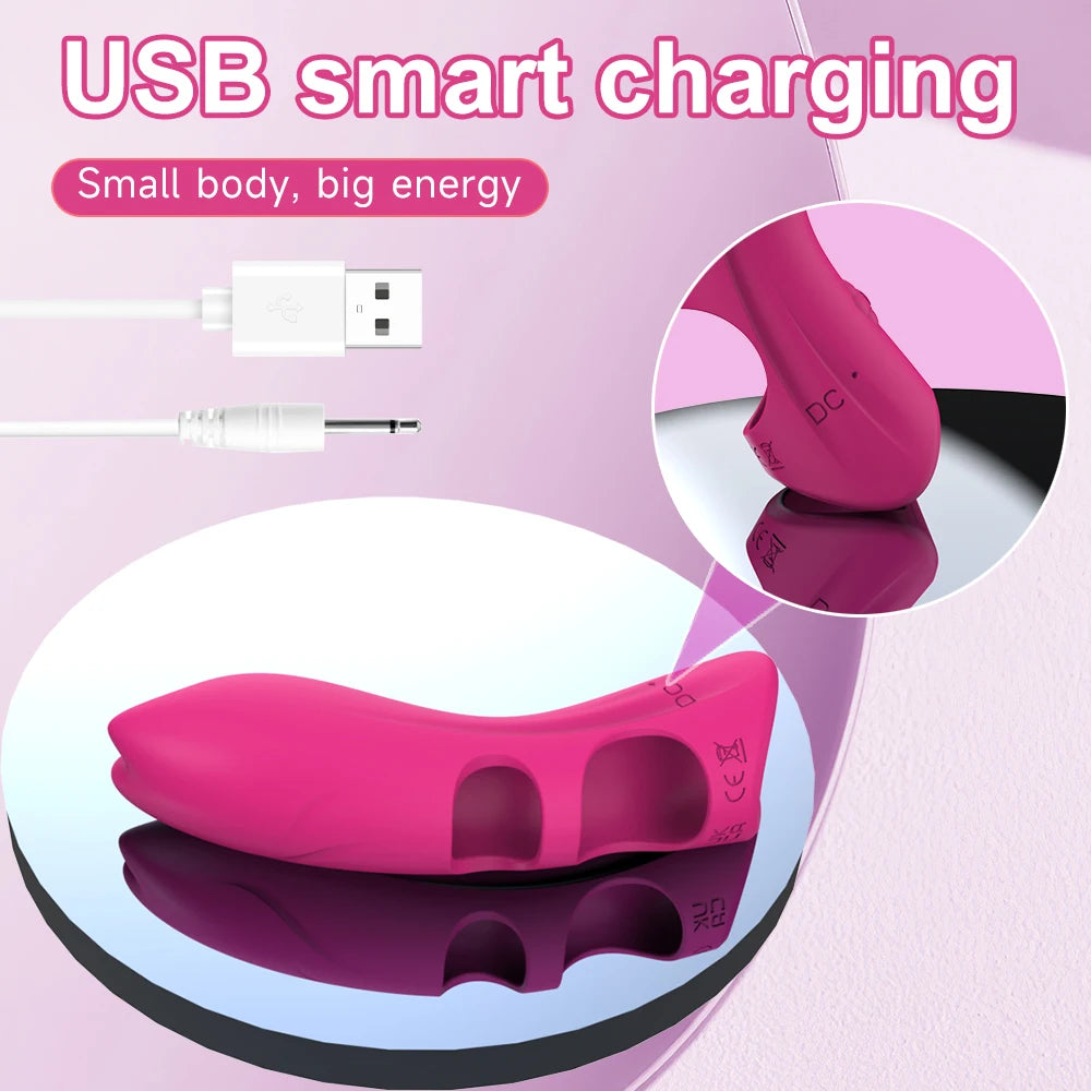 Finger Vibrator G-Spot Clitoral Nipple Stimulation Massage Vagina Anus Female Masturbator Lesbian Sex Toy