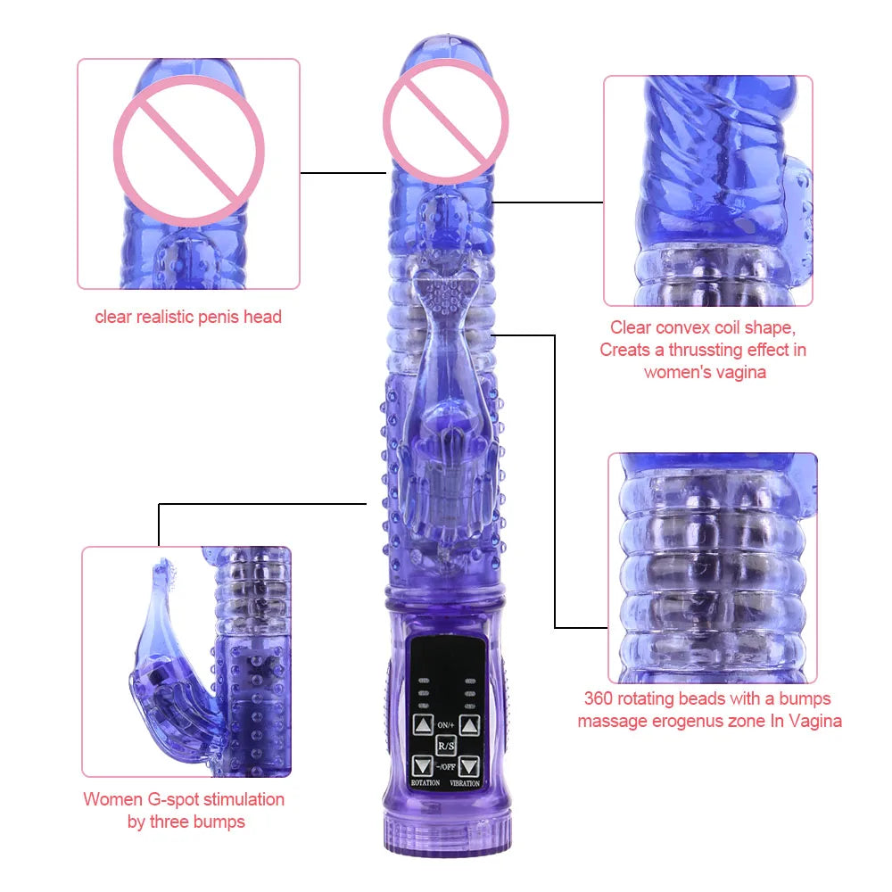22cm Rotating Beads RabbitVibrator